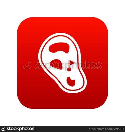 Golf course field icon digital red for any design isolated on white vector illustration. Golf course field icon digital red