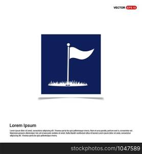 Golf Flag Icon - Blue photo Frame