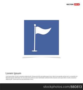 Golf Flag Icon - Blue photo Frame