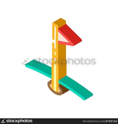 golf flag isometric icon vector. golf flag sign. isolated symbol illustration. golf flag isometric icon vector illustration