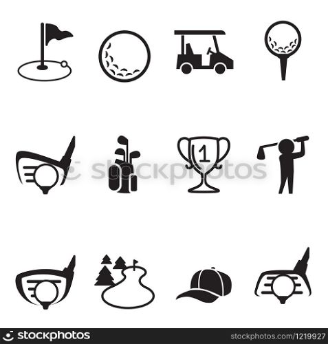 Golf icons set