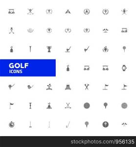 Golf icons set vector
