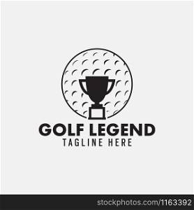Golf legend logo design template vector isolated