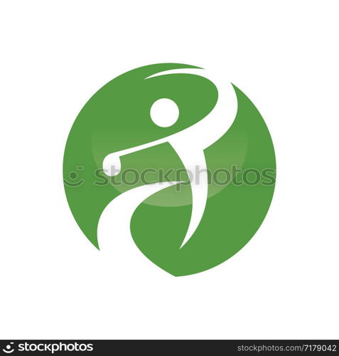 Golf logo. graphic design template vector illustration