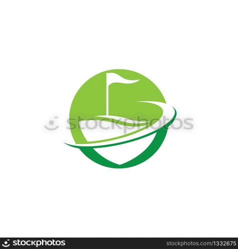 Golf logo template vector icon illustration