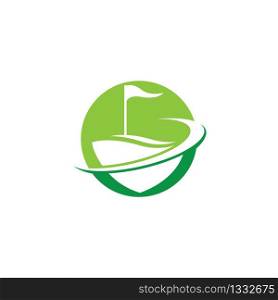 Golf logo template vector icon illustration