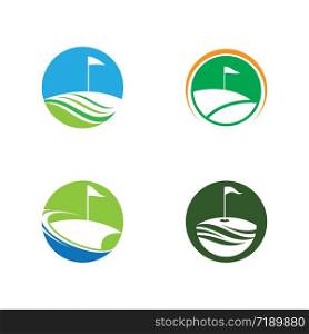 Golf logo template vector illustration icon design