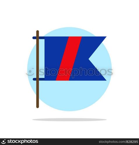 Golf, Sign, Sport, Flag Abstract Circle Background Flat color Icon