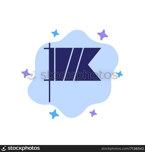 Golf, Sign, Sport, Flag Blue Icon on Abstract Cloud Background