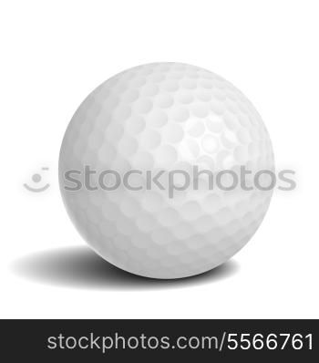 Golf sport ball with shadow vector illustration