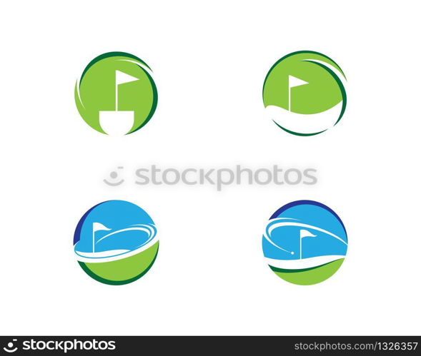 Golf symbol vector icon illustration