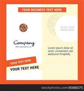 Golfball Company Brochure Template. Vector Busienss Template