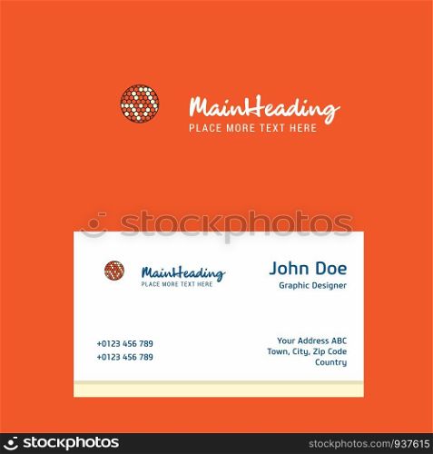 Golfball logo Design with business card template. Elegant corporate identity. - Vector