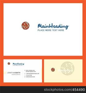 Golfball Logo design with Tagline & Front and Back Busienss Card Template. Vector Creative Design
