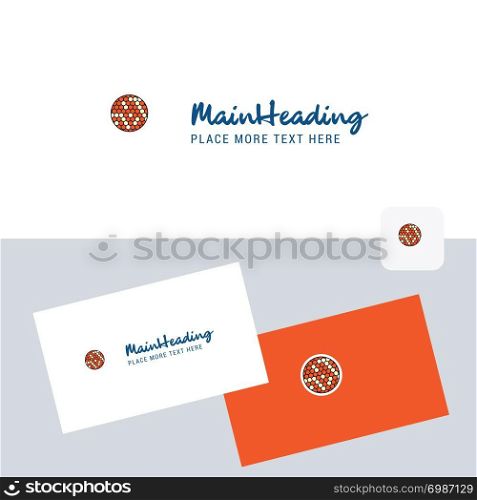Golfball vector logotype with business card template. Elegant corporate identity. - Vector
