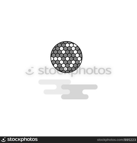 Golfball Web Icon. Flat Line Filled Gray Icon Vector