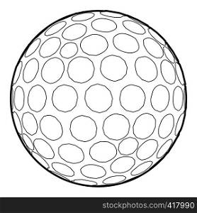 Golfing ball icon. Outline illustration of golfing ball vector icon for web. Golfing ball icon, outline style