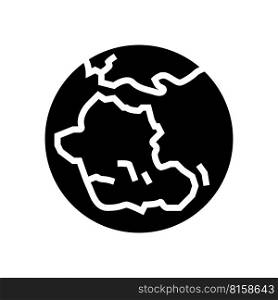 gondwana earth continent map glyph icon vector. gondwana earth continent map sign. isolated symbol illustration. gondwana earth continent map glyph icon vector illustration