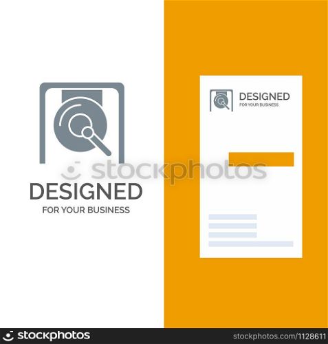 Gong, Music, China, Chinese Grey Logo Design and Business Card Template