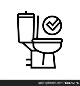 good bowel movement, restroom toilet line icon vector. good bowel movement, restroom toilet sign. isolated contour symbol black illustration. good bowel movement, restroom toilet line icon vector illustration