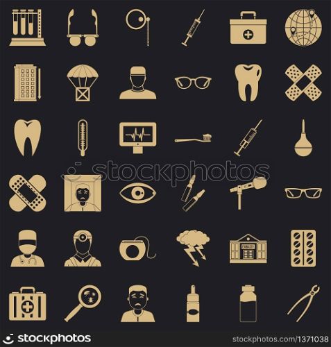 Good doctor icons set. Simple style of 36 good doctor vector icons for web for any design. Good doctor icons set, simple style