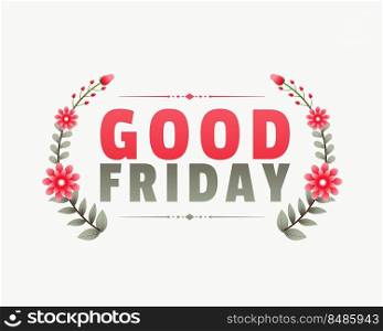 good friday background with flowers design