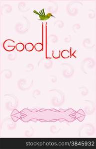 Good Luck Card Vector Art
