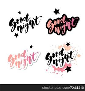 Good Morning lettering text vector illustration. Good Morning lettering text vector illustration calligraphy