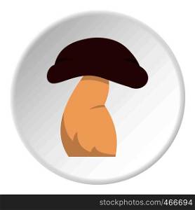 Good mushroom icon in flat circle isolated on white background vector illustration for web. Good mushroom icon circle