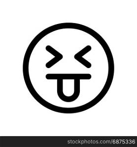 goofy emoji, icon on isolated background