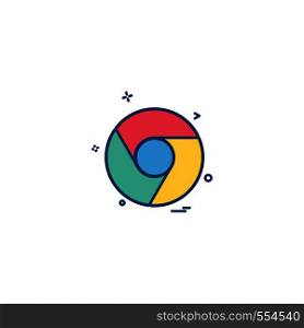 Google chrome icon design vector