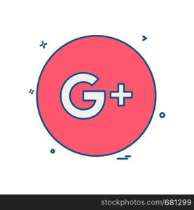 Google plus icon design vector