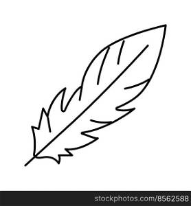 goose feather soft fluffy line icon vector. goose feather soft fluffy sign. isolated contour symbol black illustration. goose feather soft fluffy line icon vector illustration