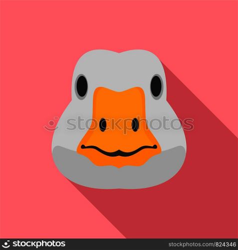 Goose head icon. Flat illustration of goose head vector icon for web design. Goose head icon, flat style