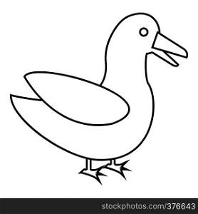 Goose icon. Outline illustration of goose vector icon for web. Goose icon, outline style