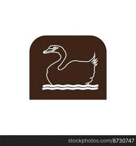 goose icon vector illustration symbol design