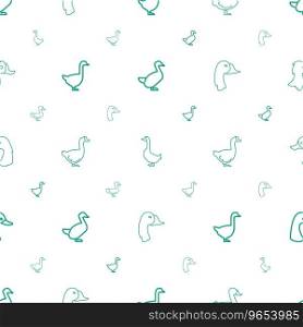 Goose icons pattern seamless white background Vector Image