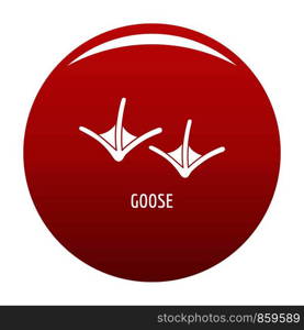 Goose step icon. Simple illustration of goose step vector icon for any design red. Goose step icon vector red