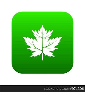 Gooseberry leaf icon digital green for any design isolated on white vector illustration. Gooseberry leaf icon digital green