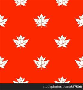 Gooseberry leaf pattern repeat seamless in orange color for any design. Vector geometric illustration. Gooseberry leaf pattern seamless