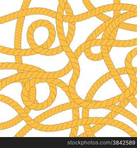 Gordian Knot. Rope Set Isolated on White Background.. Gordian Knot