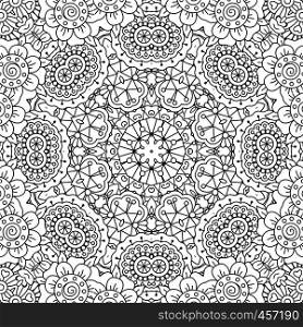Gorgeous full frame geometric design background with floral patterns and circular elements. Gorgeous full frame geometric design background