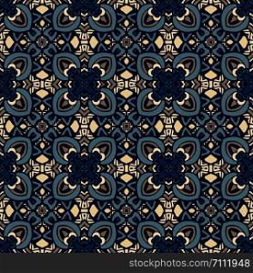 Gorgeous seamless patchwork pattern from blue and white oriental tiles, ornaments.. Abstract damask seamless ornamental pattern for fabric and tiles