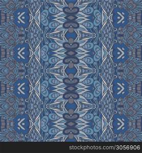 Gorgeous seamless patchwork pattern from blue oriental tiles, ornaments. Can be used for wallpaper, backgrounds, decoration for your design, ceramic, page fill and more.. Tribal vintage abstract floral geometric ethnic seamless pattern ornamental