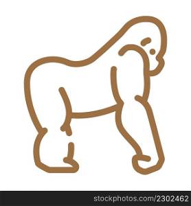 gorilla animal color icon vector. gorilla animal sign. isolated symbol illustration. gorilla animal color icon vector illustration