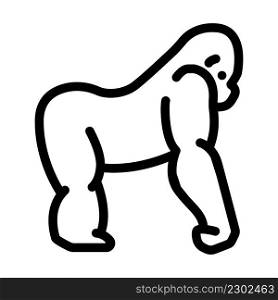 gorilla animal line icon vector. gorilla animal sign. isolated contour symbol black illustration. gorilla animal line icon vector illustration
