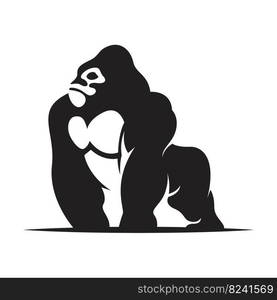 Gorilla icon logo design illustration