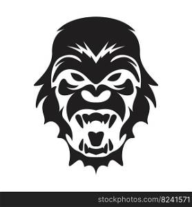 Gorilla icon logo design illustration