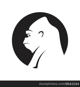 Gorilla icon logo design illustration