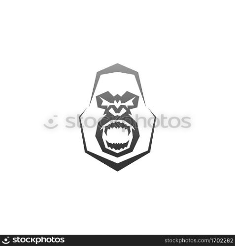 Gorilla logo design vector icon template illustration